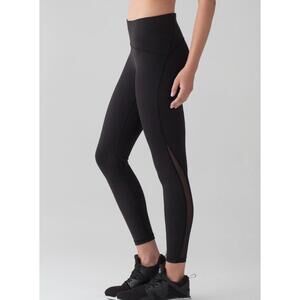 Lululemon Train Times 7/8 Pant *25" Black Size 8 ((hole))